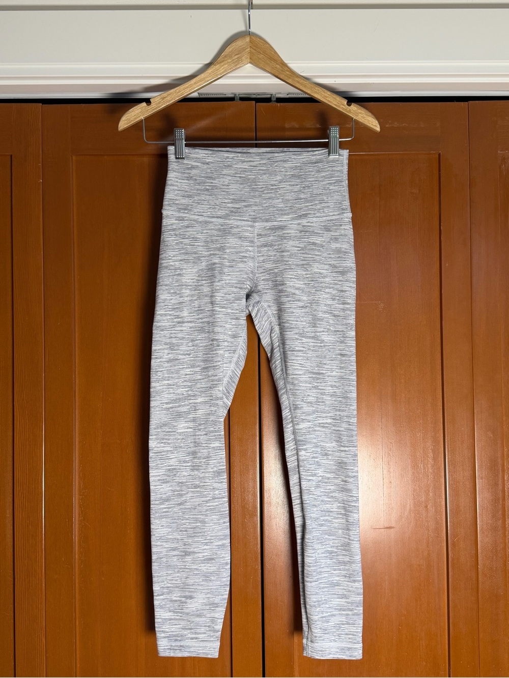 lululemon Align Leggings 25” Grey Space Dye Heathered Mid Rise Size 6